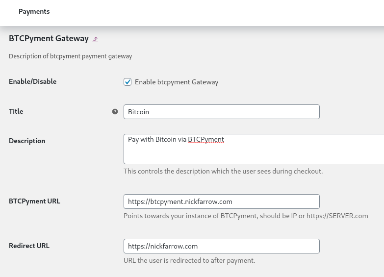 Woocommerce Settings