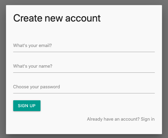 create account