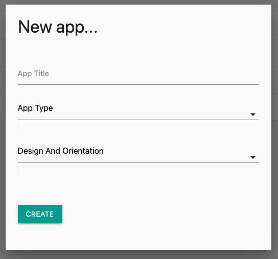 create new app
