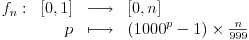 f(n,p) = (1000^p - 1) * n / 999