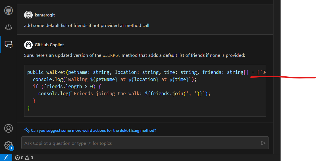 Option to see the whole code suggestion when copilot chat and code ...