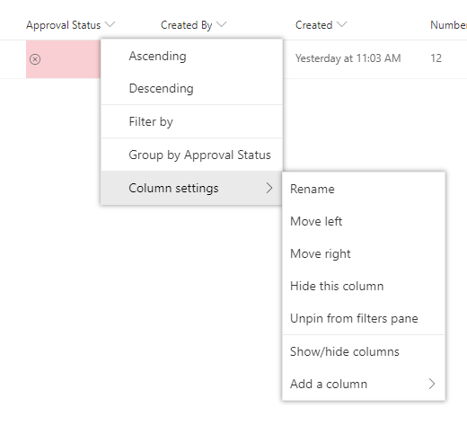 Formatting issue with "content approval status" columns - stopped ...