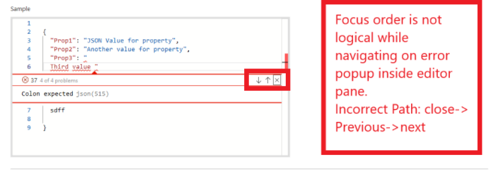 Focus order is not logical while navigating to the 3 controls "next ...