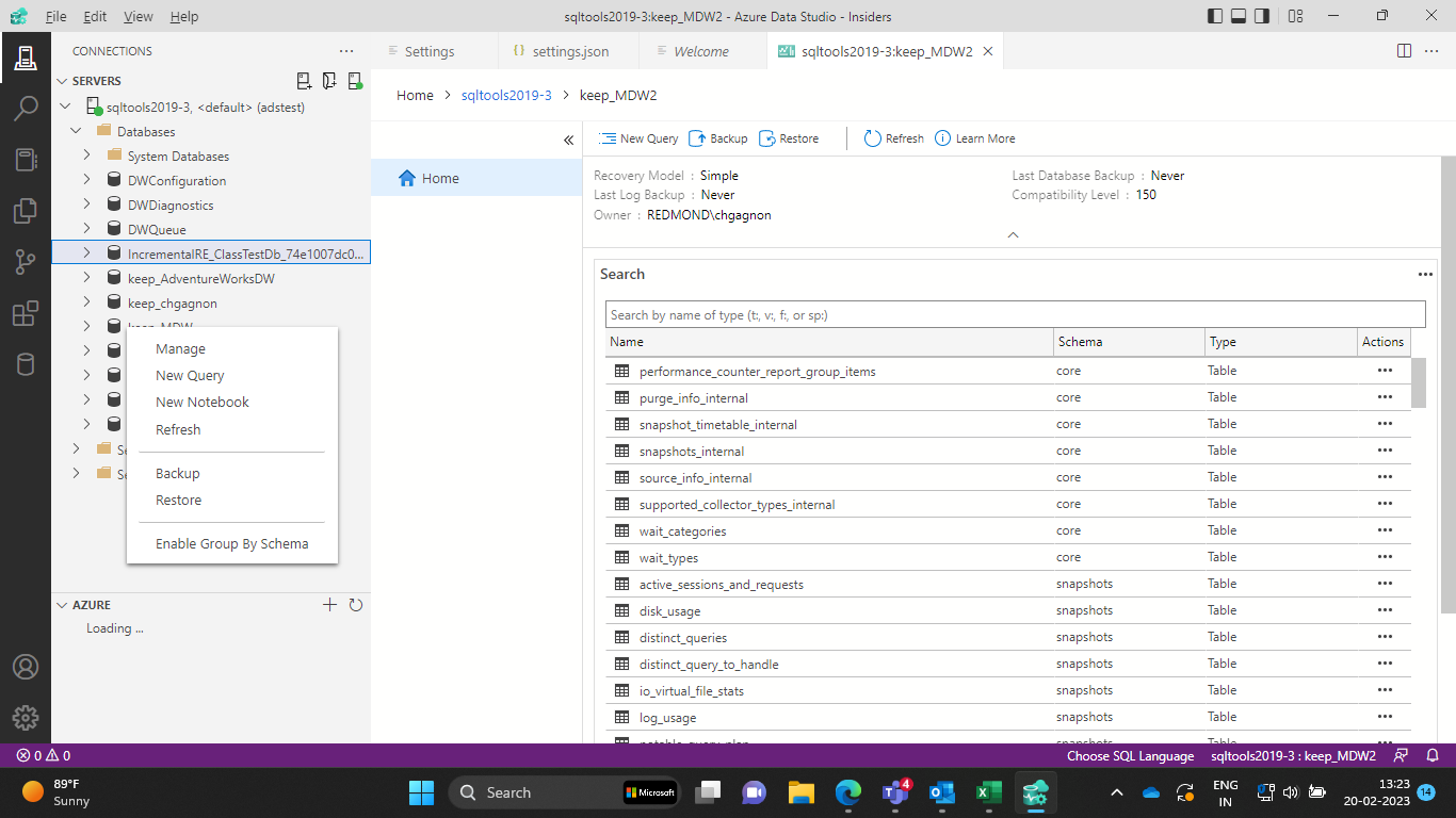 A11y_SQL Azure Data Studio_Import Extension Specify Input File