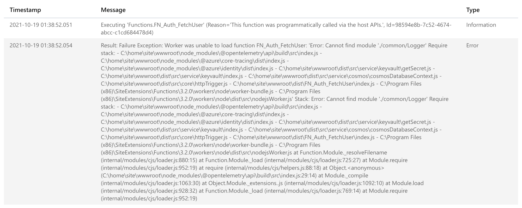 azure/identity & azure/keyvaultsecrets latest versions throw runtime