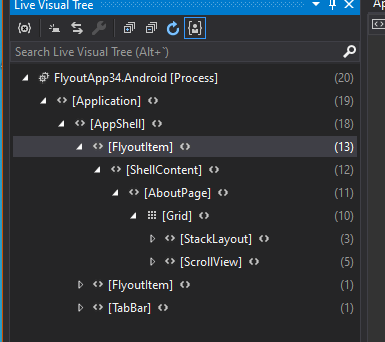 [Bug] Shell Flyout Header/Footer/more aren't included in visual tree ...