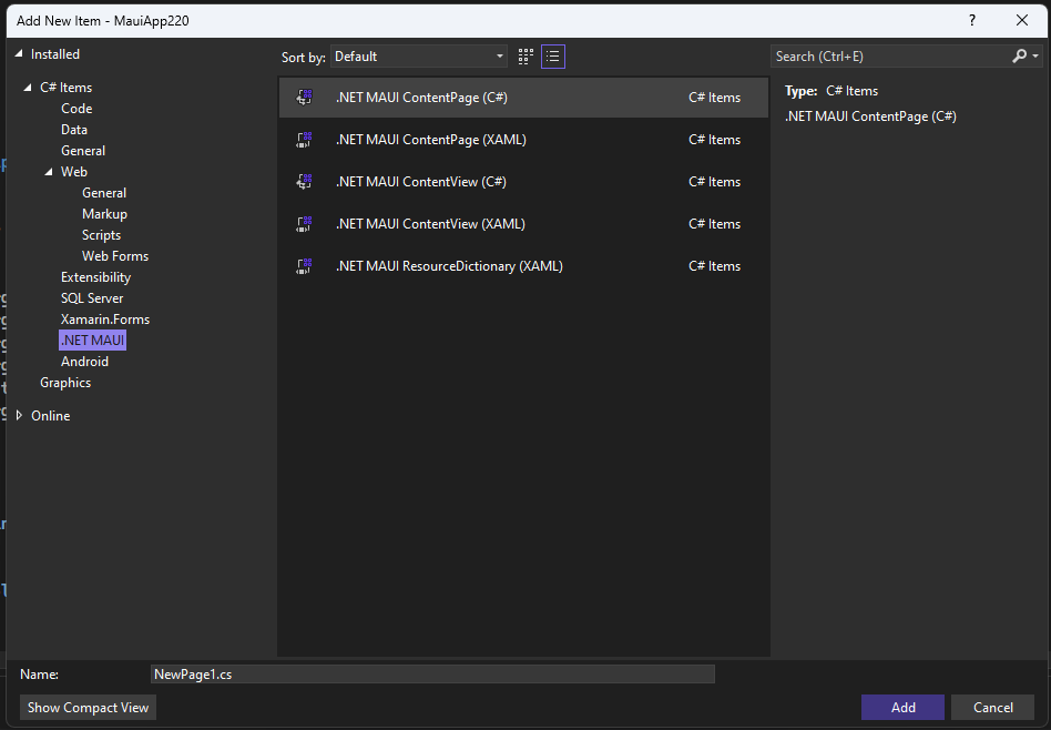 MAUI item templates use wrong icons · Issue #13783 · dotnet/maui · GitHub