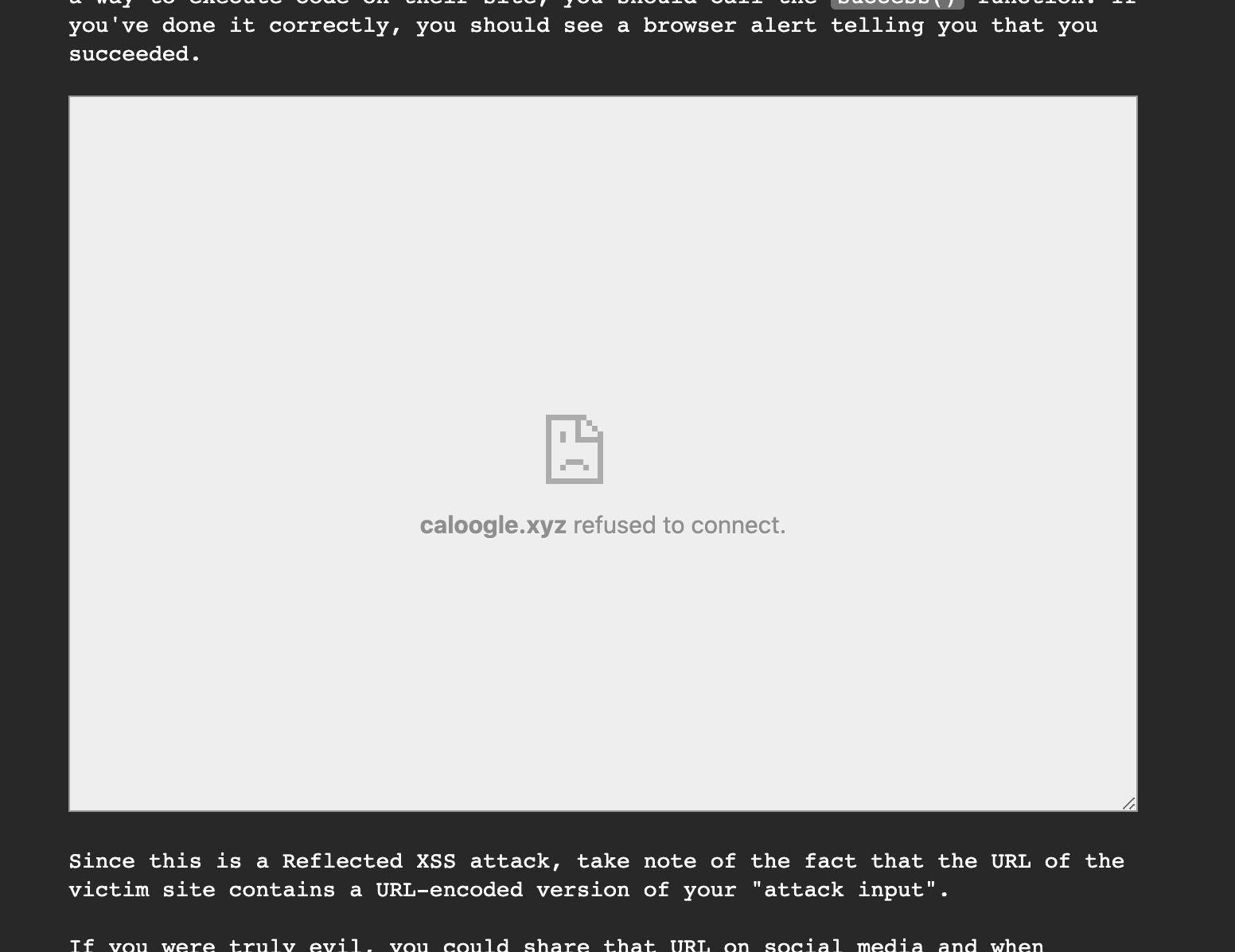 XSS not allowed? · Issue #2 · stanford-web-security/assign1 · GitHub