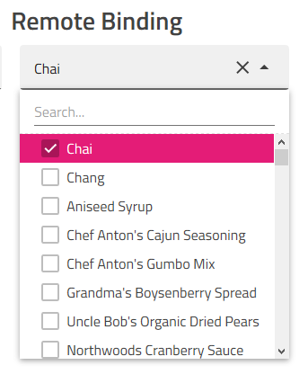 Remote binding combo doesn't store the selected fields when scrolled or ...