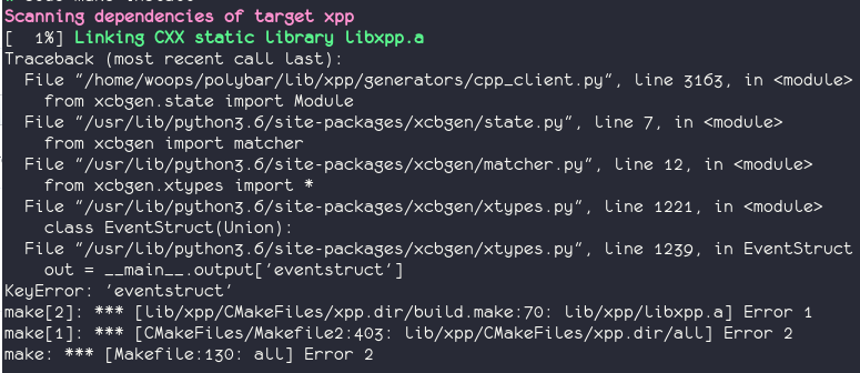 Linking CXX static library libxpp.a · Issue #1098 · polybar/polybar ...