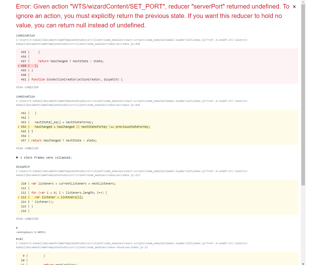 Local Development Undefined Port · Issue #542 · microsoft ...