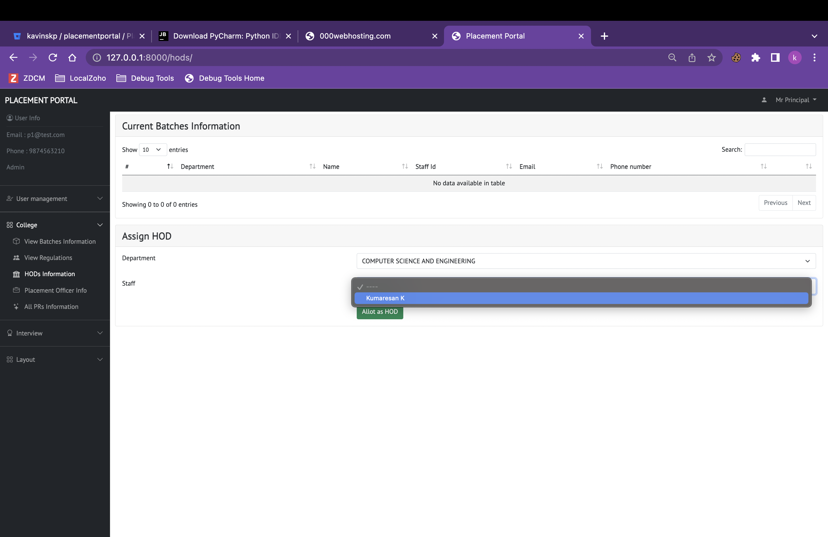 GitHub - kavinskp/placementportal