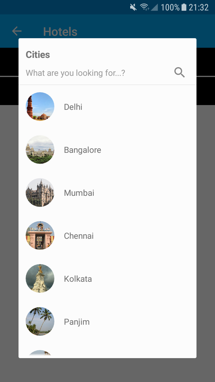 Change text view to Select city button in Add trip