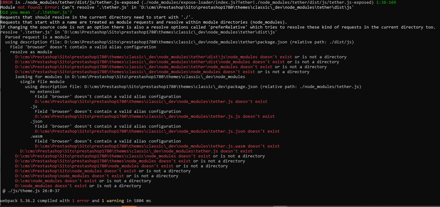PS 1.7.8.0 Error compiling classic theme assets with Windows 10 · Issue ...