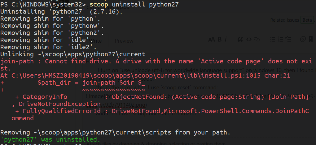 can't reset apps · Issue #3516 · ScoopInstaller/Scoop · GitHub