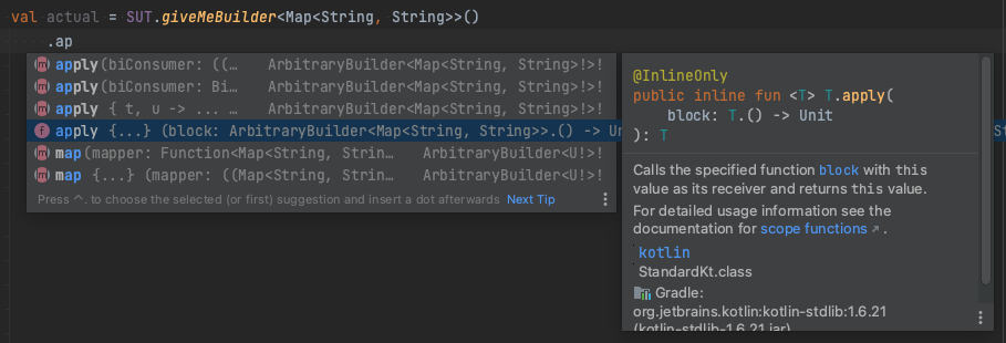 com.navercorp.fixturemonkey.ArbitraryBuilder#apply conflicts with ...