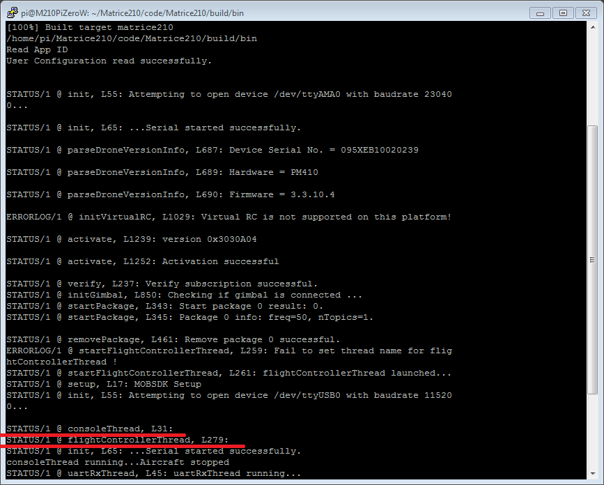 Log message partially printed (only header part) · Issue #351 · dji-sdk ...