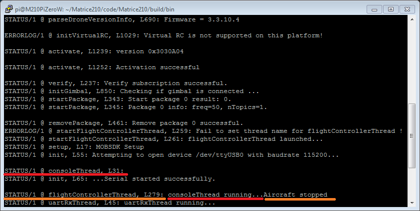Log message partially printed (only header part) · Issue #351 · dji-sdk ...