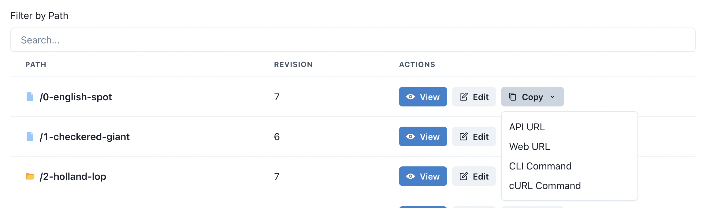 Feature request: Copy api url · Issue #665 · line/centraldogma · GitHub