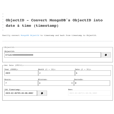 MongoDB Pro Hint: Use ObjectID as Timestamp