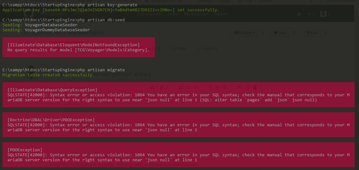 the right syntax to use near 'json null' at line 1 · Issue #8 ...