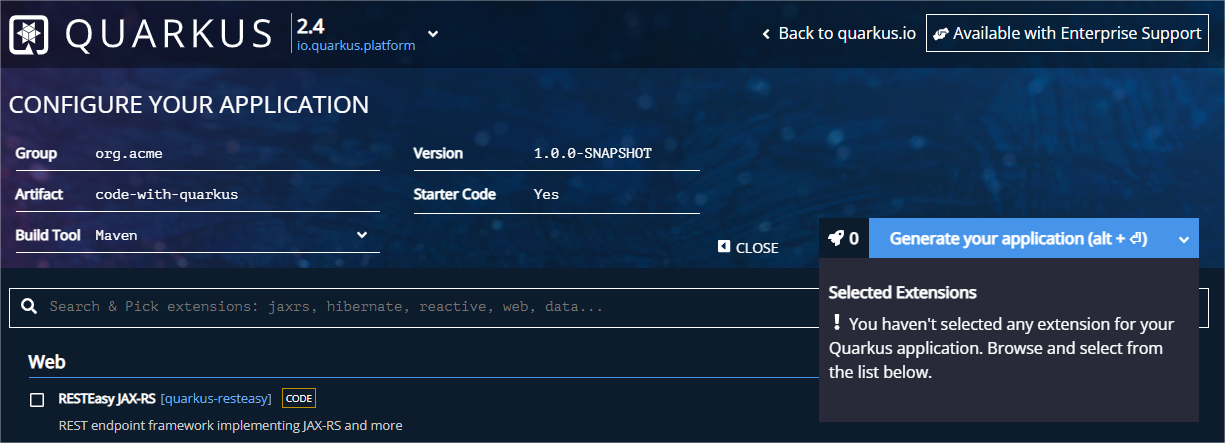 Vertx thread blocked at startup · Issue #21447 · quarkusio/quarkus · GitHub