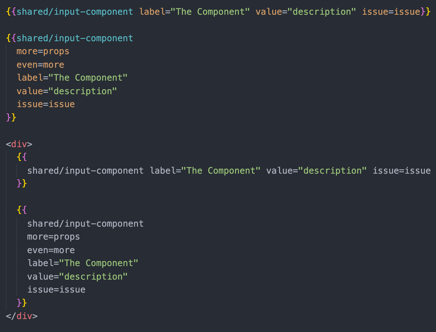 Prettier formats handlebars components incorrectly inside html tag