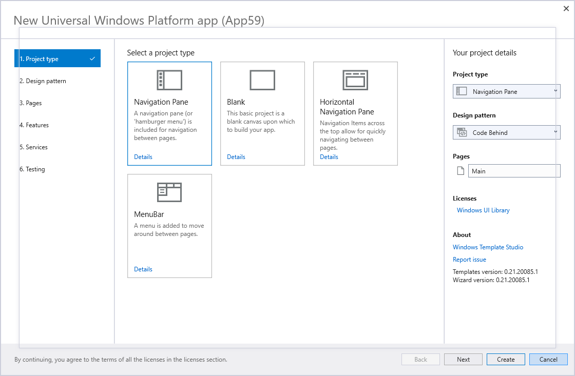 Create New Project Dialog Border visible in New Project Window on VS 16 ...