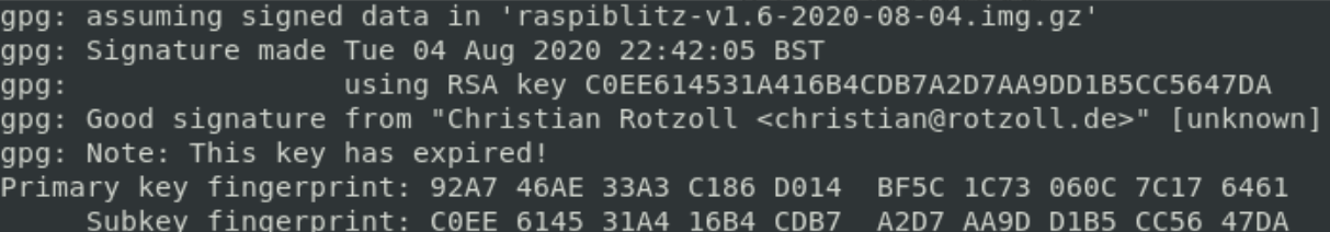 Refresh PGP signing key · Issue #1517 · raspiblitz/raspiblitz · GitHub