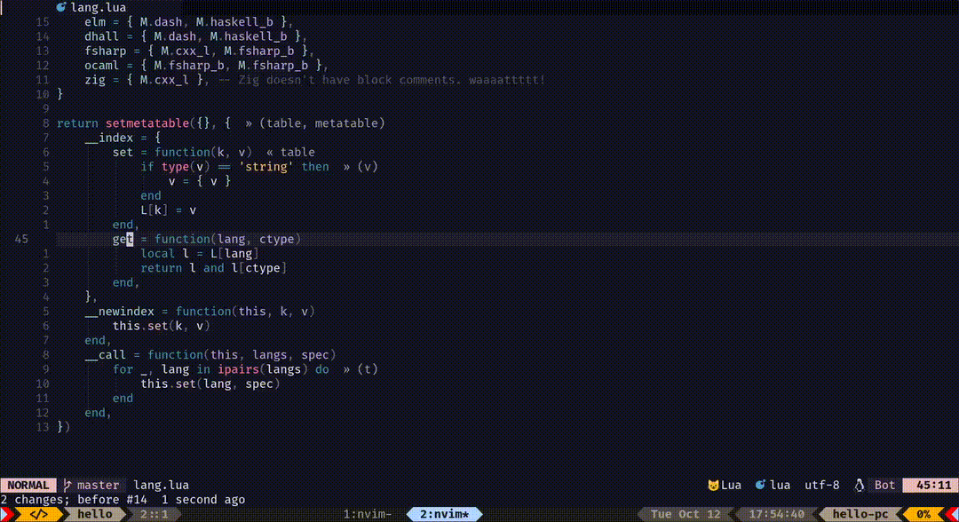 Comment.nvim: Features go brrrrr : r/neovim