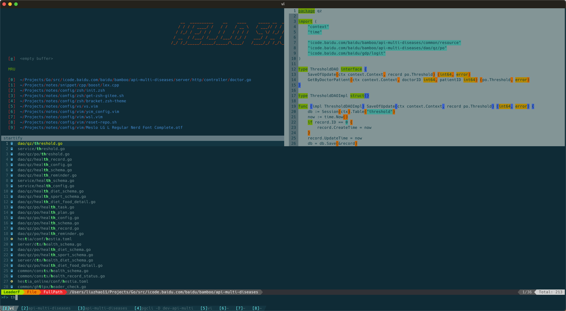 Error detected while processing function leaderf#Any#start[4]..leaderf# ...