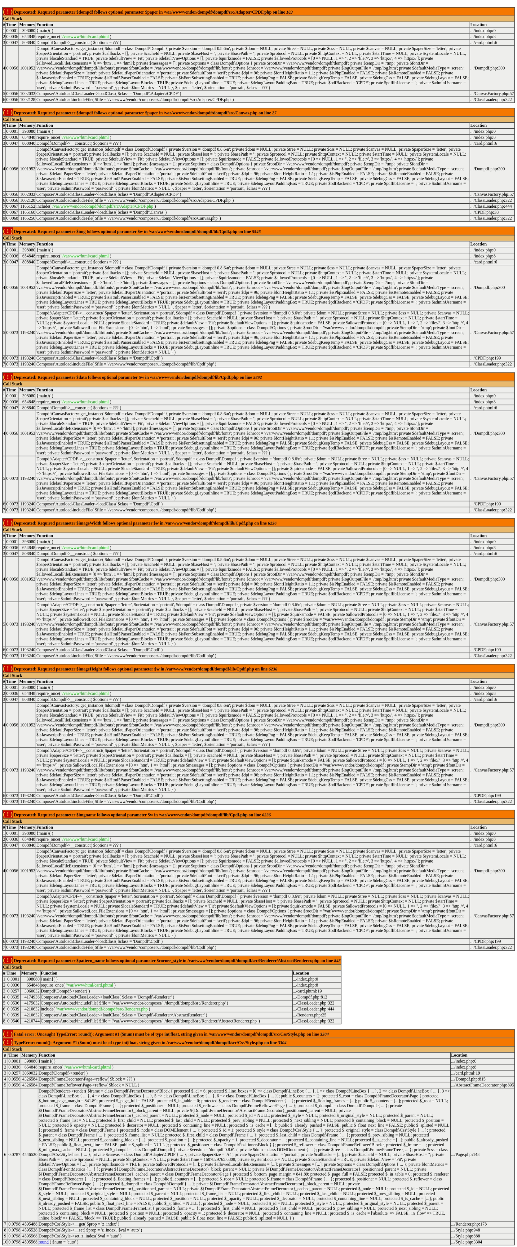 PHP 8.0 Issues · Issue #2319 · dompdf/dompdf · GitHub