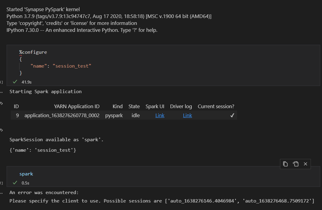 Unable to set spark session configuration · Issue #84588 ...