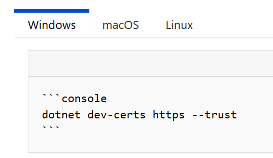Code blocks broken · Issue #8556 · dotnet/AspNetCore.Docs · GitHub