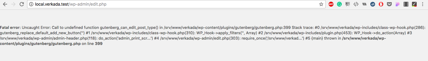 Fatal Error on post listing in Admin Panel · Issue #4908 · WordPress ...