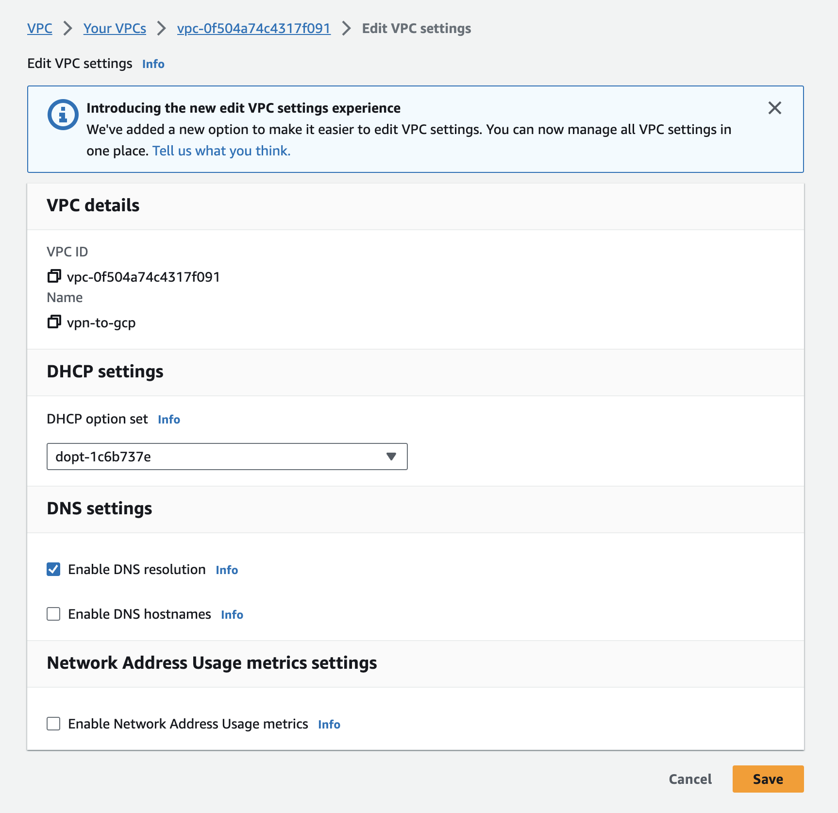 Ground to Cloud enablement through PSC (private service connect) or PGA