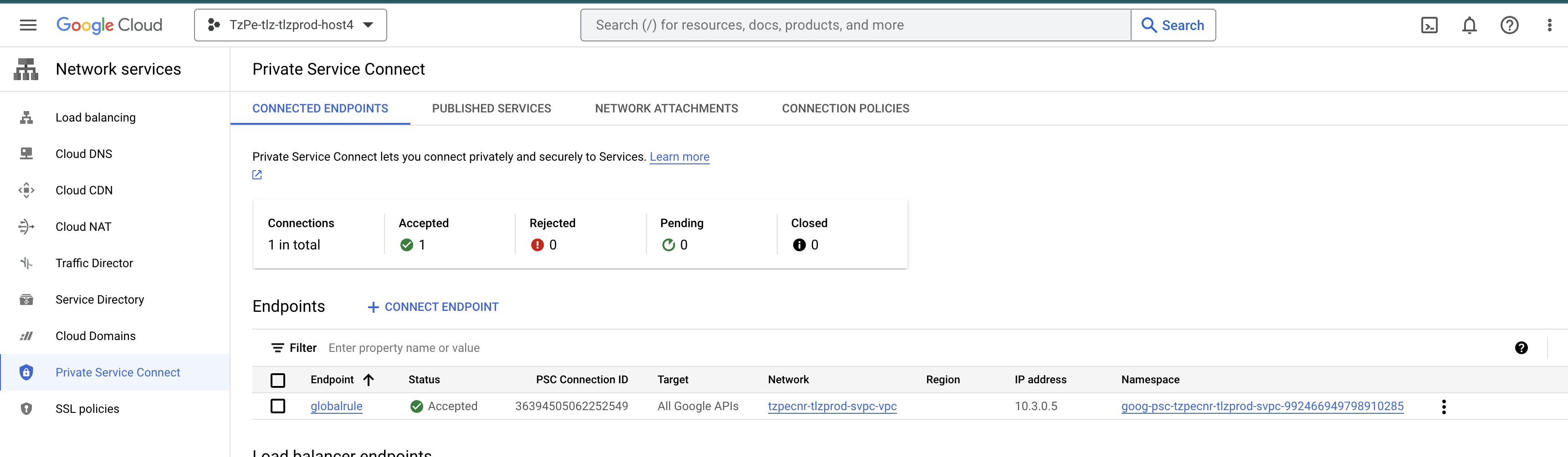 Ground to Cloud enablement through PSC (private service connect) or PGA