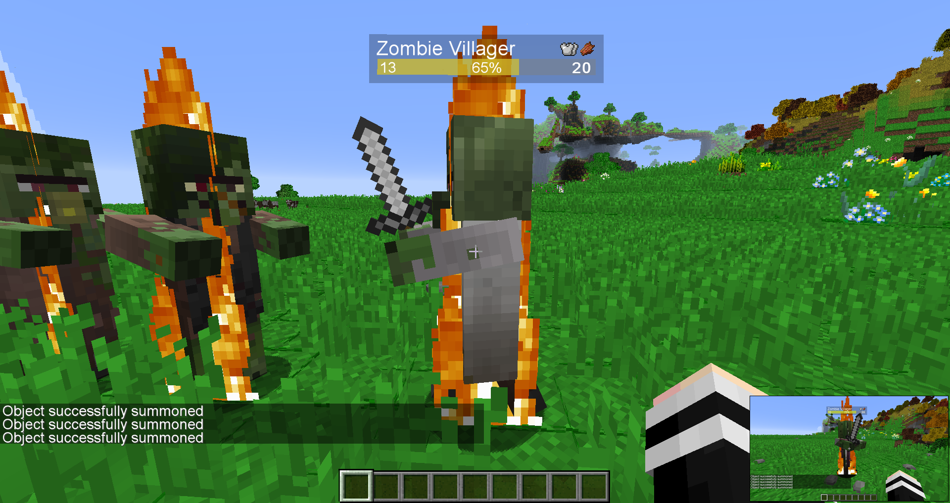 Zombie Villagers can spawn in with iron weapons in stage 0 · Issue 822