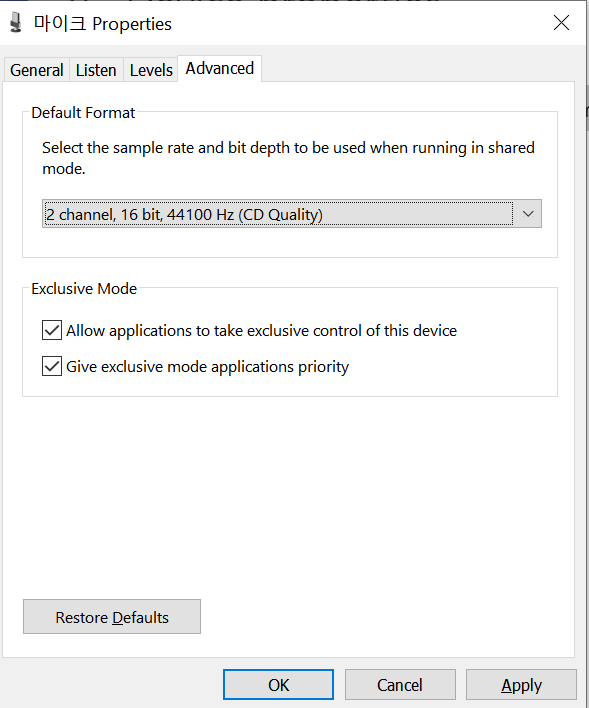 The default sample rate of WASAPI does not change. · Issue 682