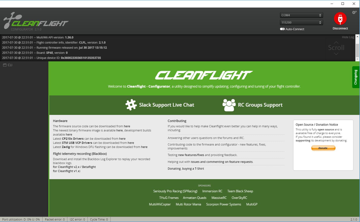 how to upgrade cleanflight firmware