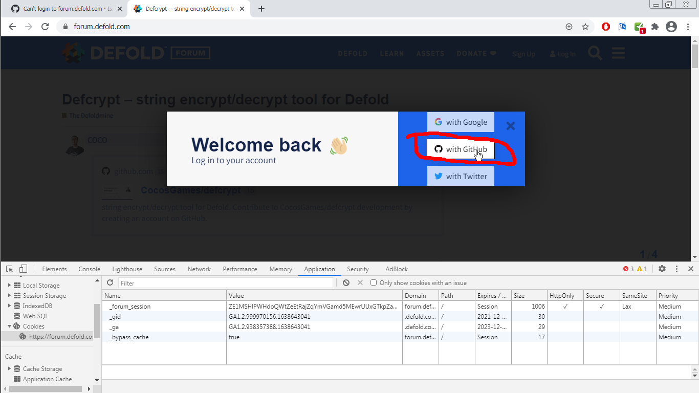 Can't login to forum.defold.com · Issue #6231 · defold/defold · GitHub
