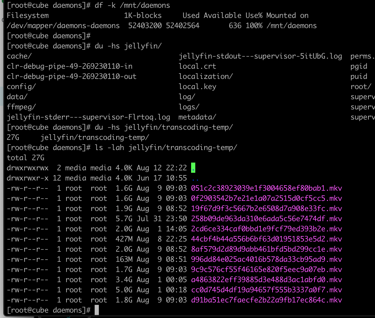transcodingtemp folder not cleanup up well · Issue 1277 · jellyfin/jellyfin · GitHub