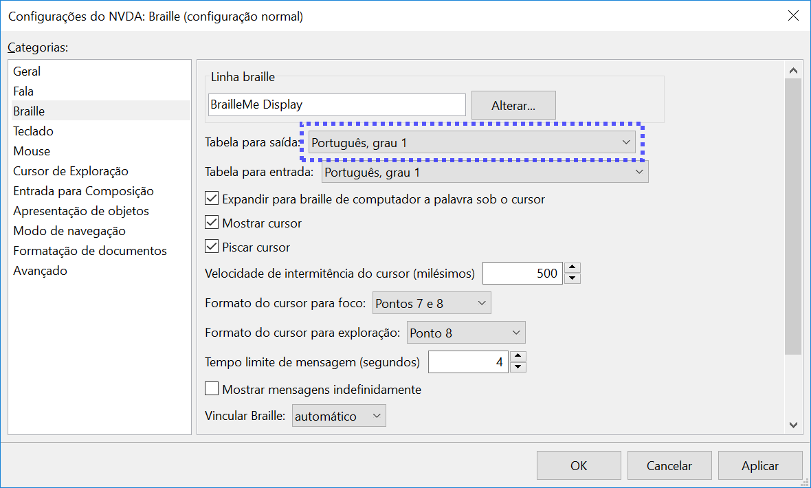 Portuguese Characters O C O And O Output Incorrectly On Screen When Using Braille Me Issue 9665 Nvaccess Nvda Github