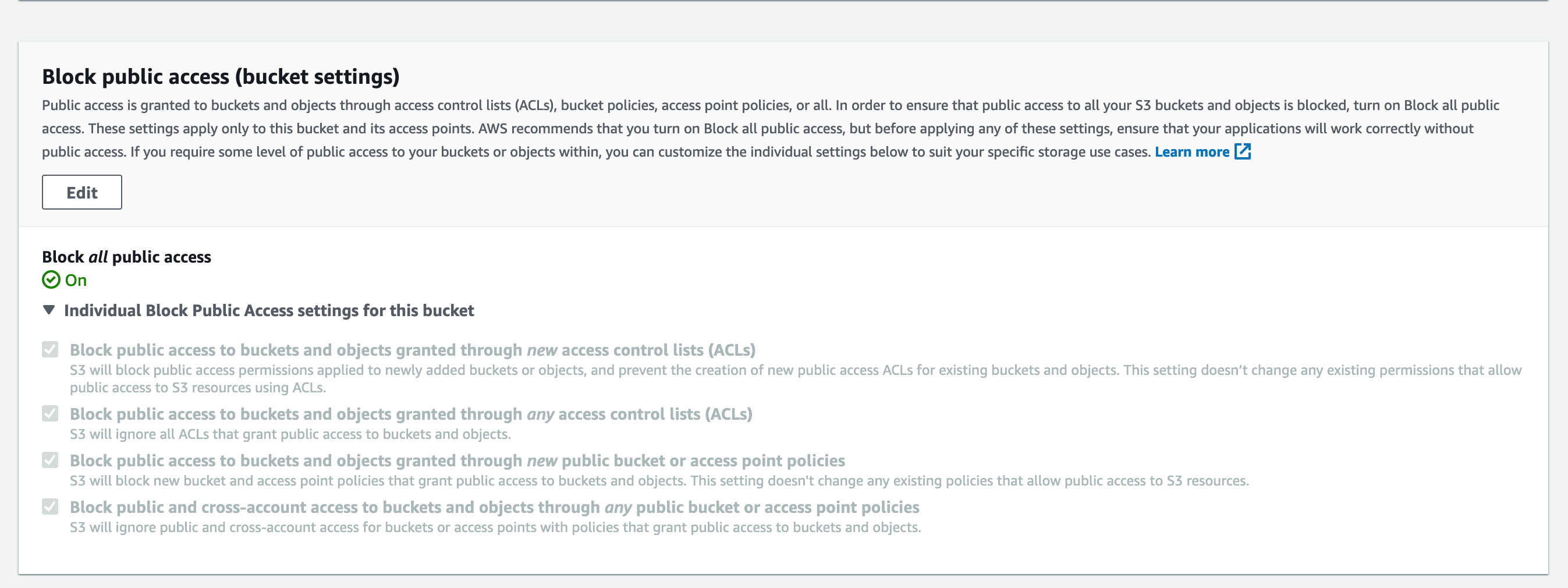 Implement S3 Block Public Access Settings · Issue 568 · perfectsense