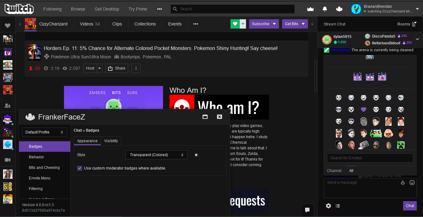 Chat Prefrences refuse to load in Firefox · Issue 429 · FrankerFaceZ