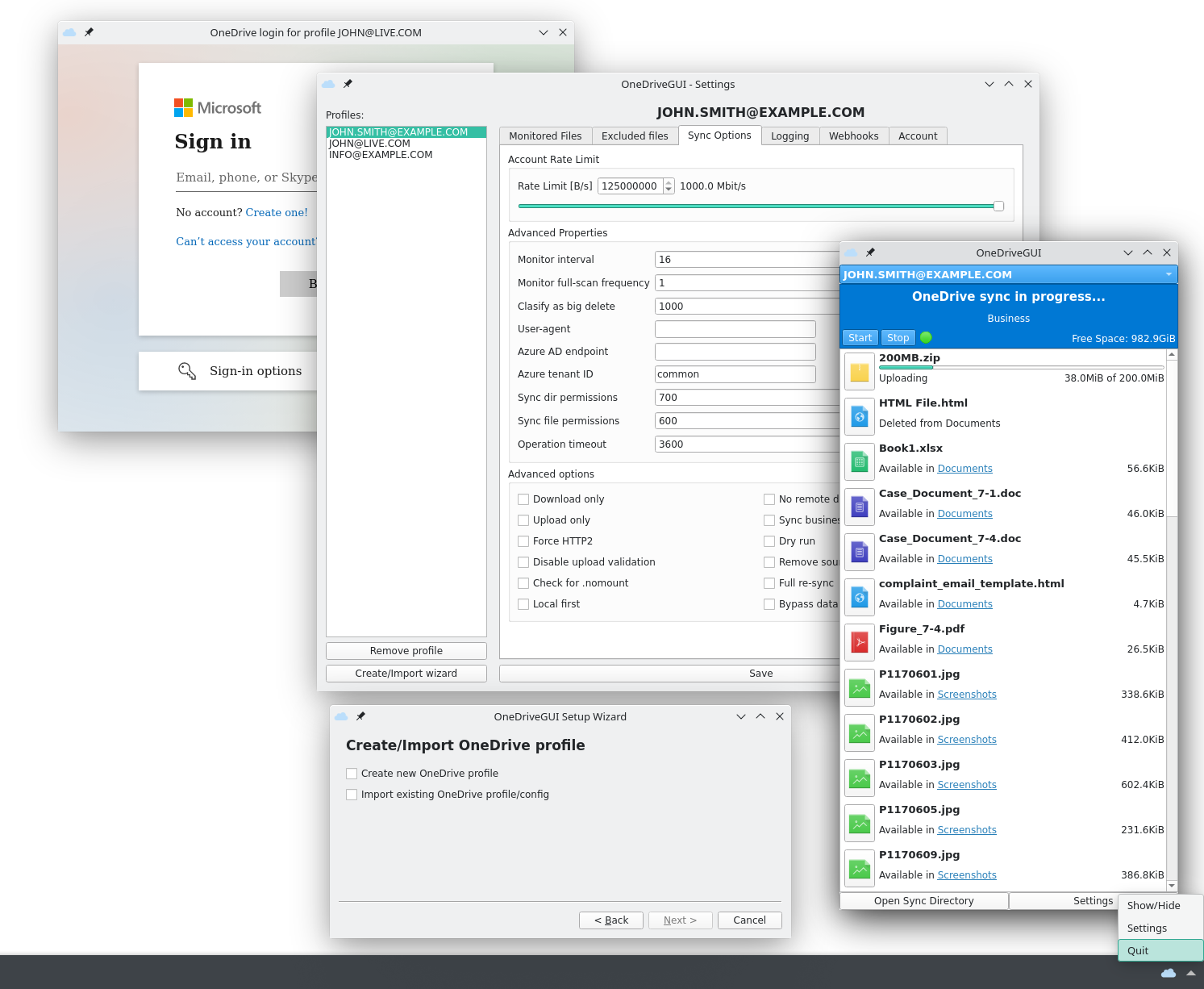 OneDriveGUI_screenshot1