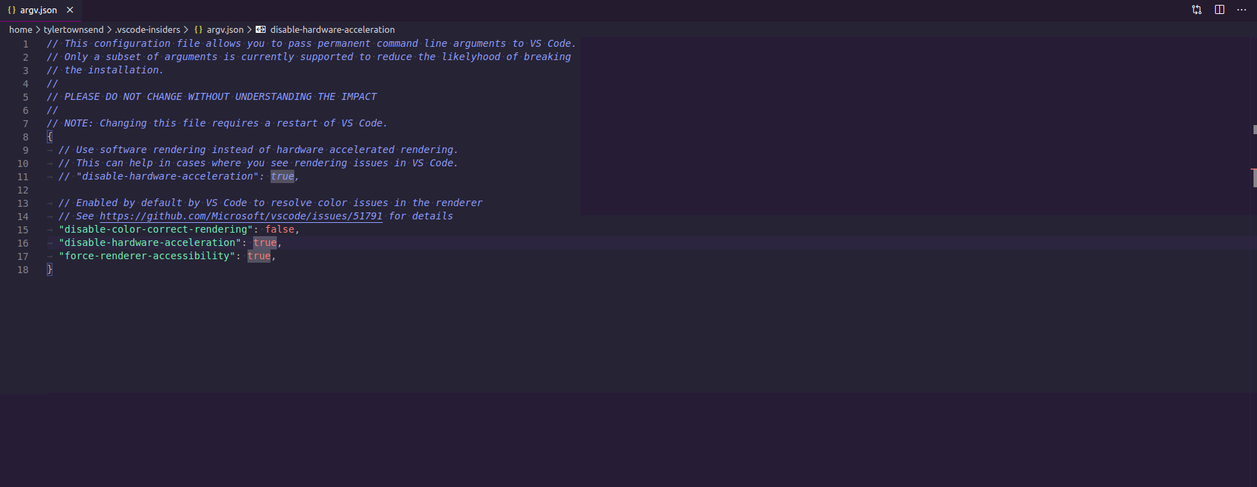 Debian package for CodeInsiders is not disabling hardware acceleration