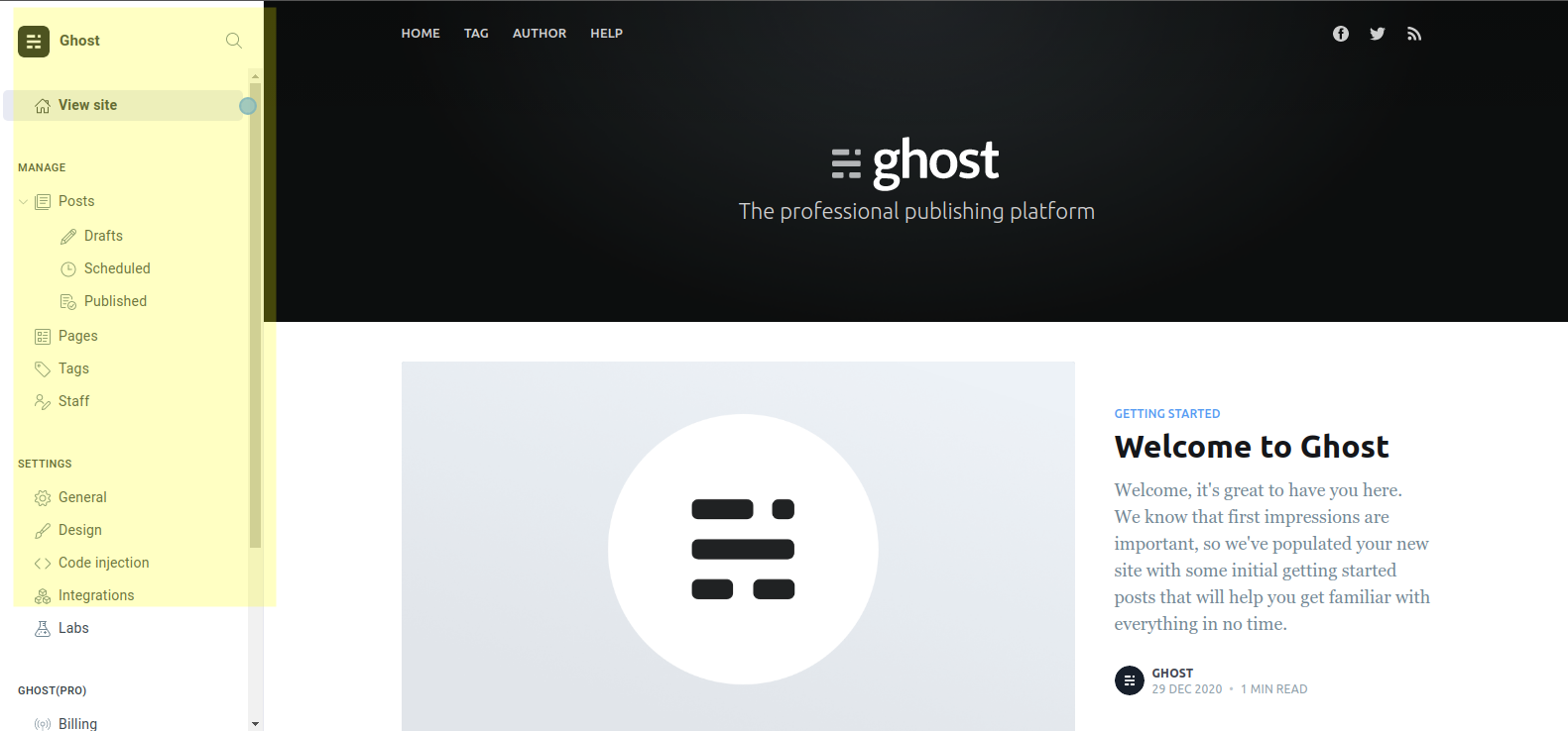 No Edit Panel after Ghost Install · Issue #28 · YunoHost-Apps/ghost_ynh ...