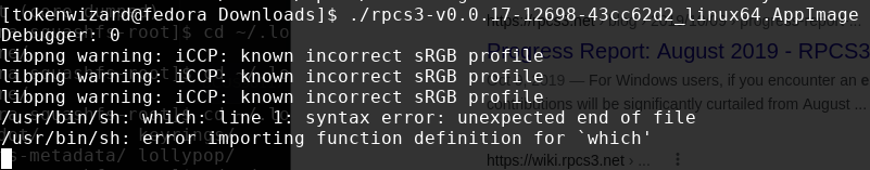 Fedora 34 XFCE - libpng and /usr/bin/sh errors with latest build. Games ...