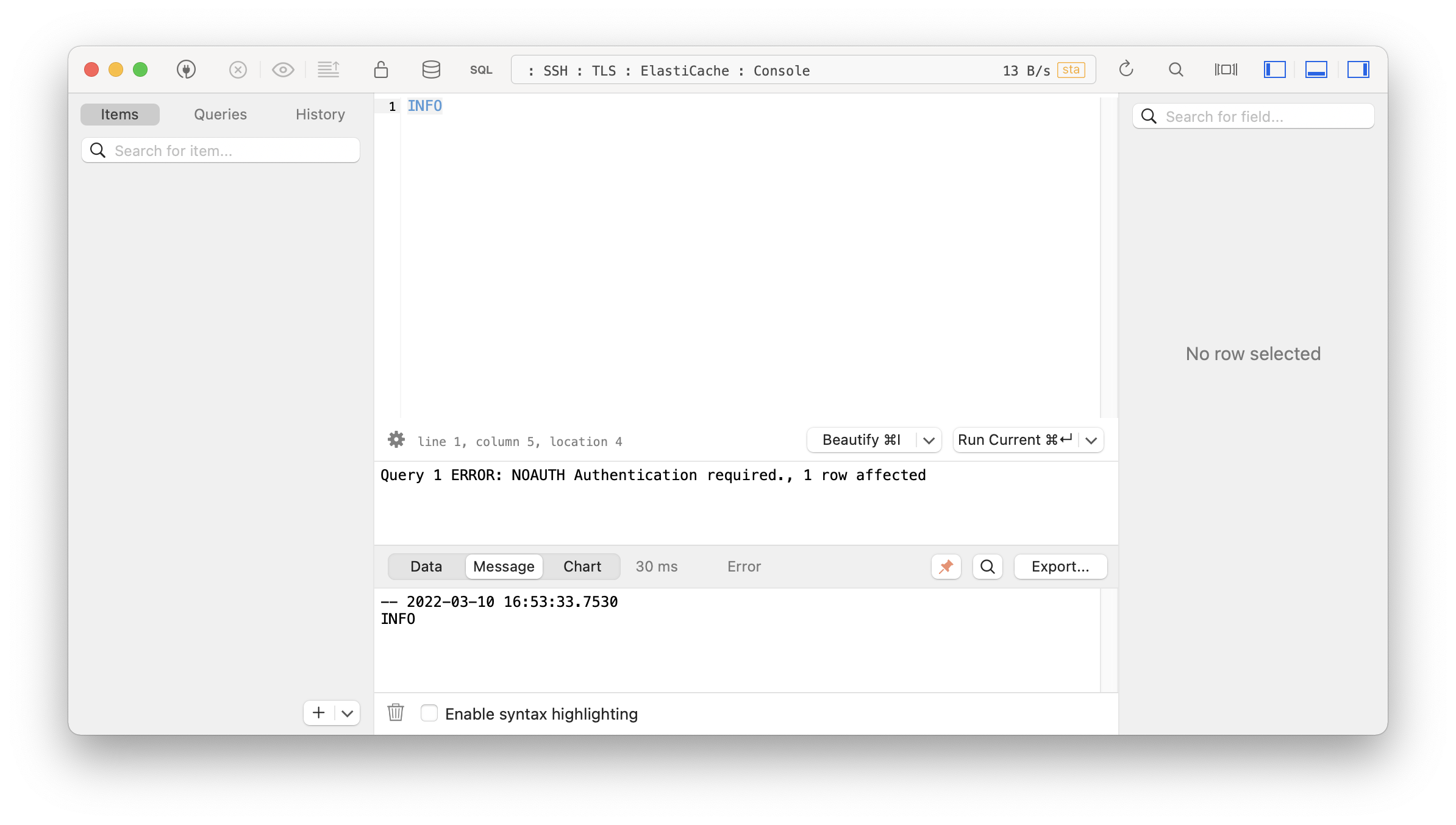 Redis AWS ElastiCache not working · Issue 2622 · TablePlus/TablePlus